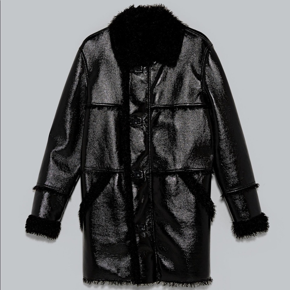 NWT Zara Shiny Coat - Picture 8 of 8